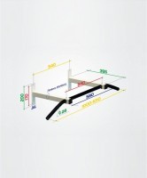 Турник настенный Spectr 2, разборный d=28 мм, ширина 93 см, вынос 40 см (979658)