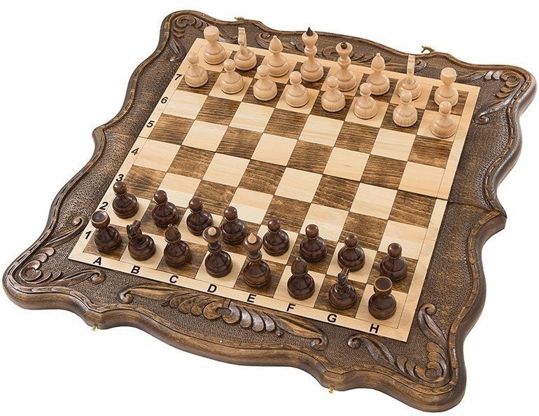 Шахматы + нарды резные 50, , Mirzoyan (28693)