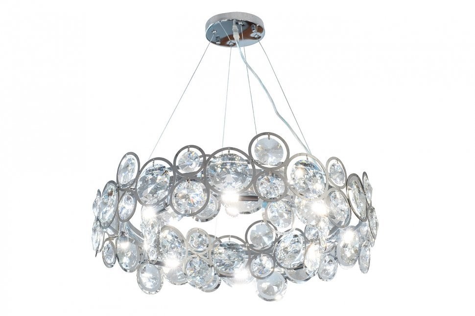 Люстра Feria хром, стекло прозр. 56*h14см (TT-00007798)