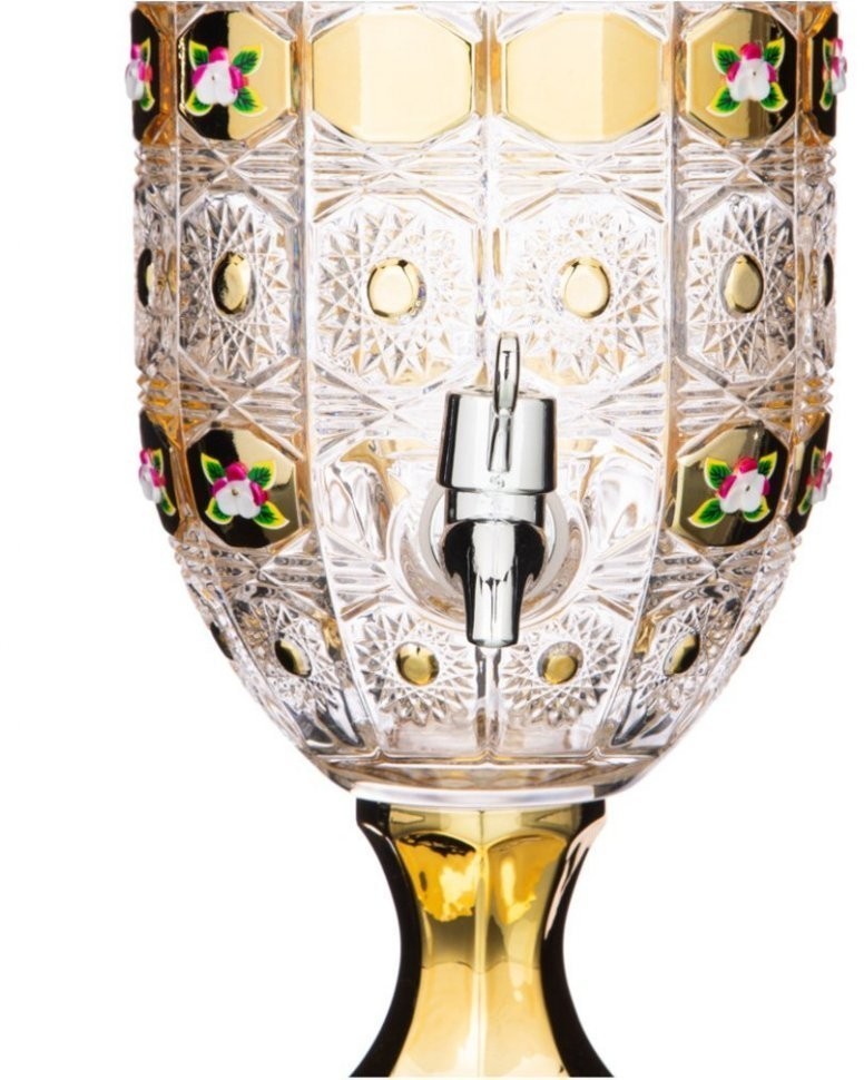 Диспенсер для напитков "лимонадница lefard gold glass" 2,6 л. 16*16 см. высота=44,5 см. Lefard (195-172)