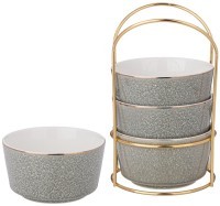 Набор салатников на металл. подставке lefard &quot;grain&quot; 4 шт. 350 мл 11,5*6,5 см мятный (42-527)