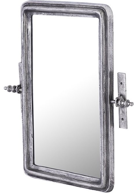 Зеркало 25215-70, металл, зеркало, Antique silver, ROOMERS FURNITURE