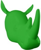 Голова носорога 4004-G, металл, green, ROOMERS FURNITURE
