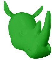 Голова носорога 4004-G, металл, green, ROOMERS FURNITURE