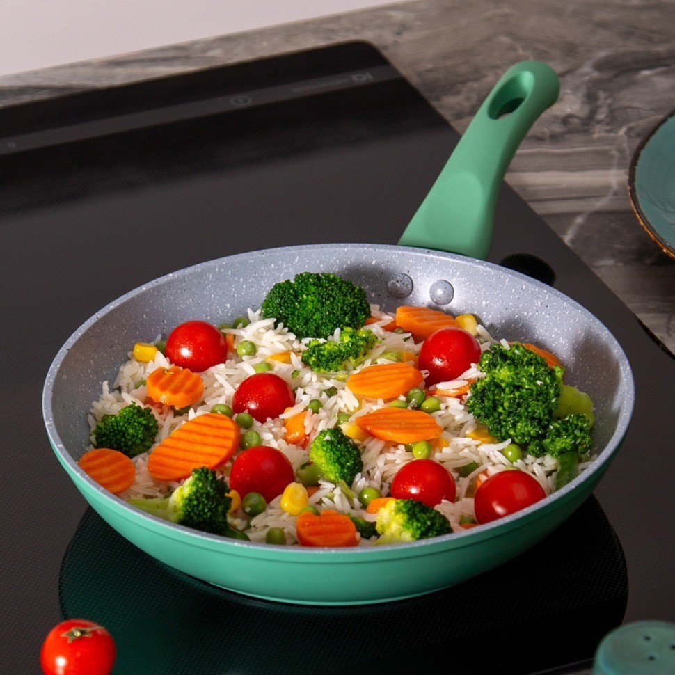 Сковорода agness с антипригарным покрытием "smoky", 22х4,5см (932-507)