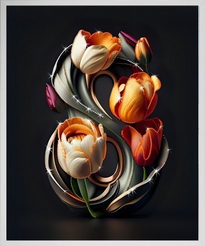 Картина ШЁПОТ ВЕСНЫ с кристаллами Swarovski (3180)