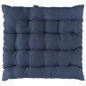 Подушка на стул из стираного льна синего цвета из коллекции essential, 40х40x4 см (76799)