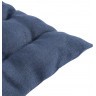Подушка на стул из стираного льна синего цвета из коллекции essential, 40х40x4 см (76799)