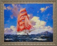 Картина Алые паруса 2 с кристаллами Swarovski (1902)