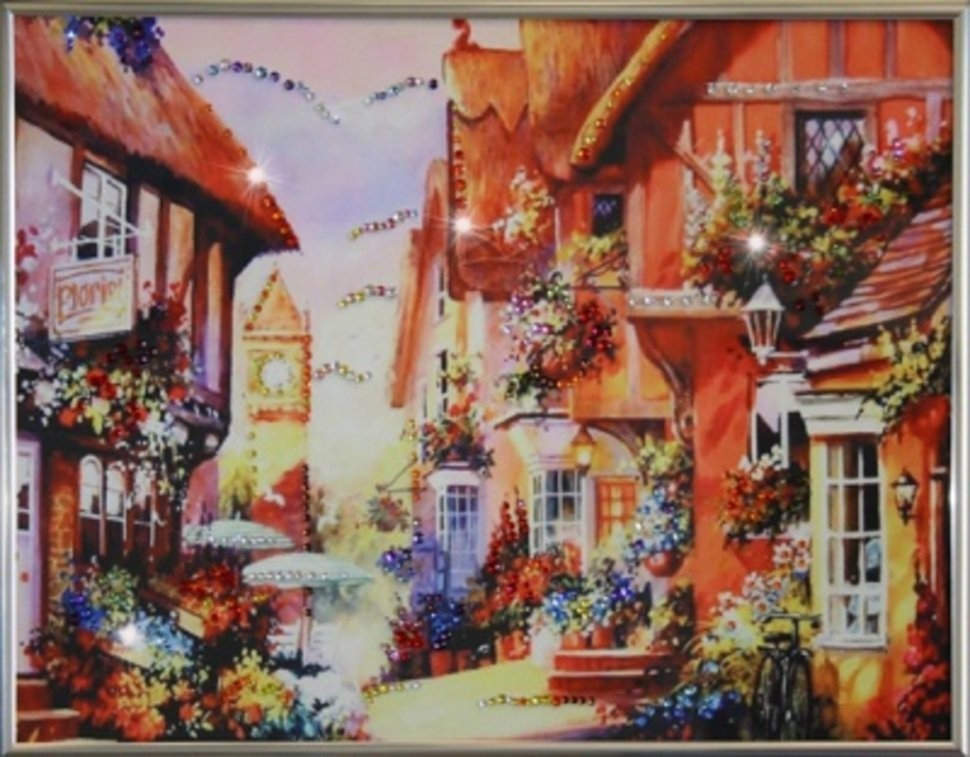 Картина Город с кристаллами Swarovski (1353)