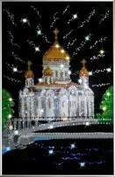 Картина Храм Христа Спасителя с кристаллами Swarovski (1304)