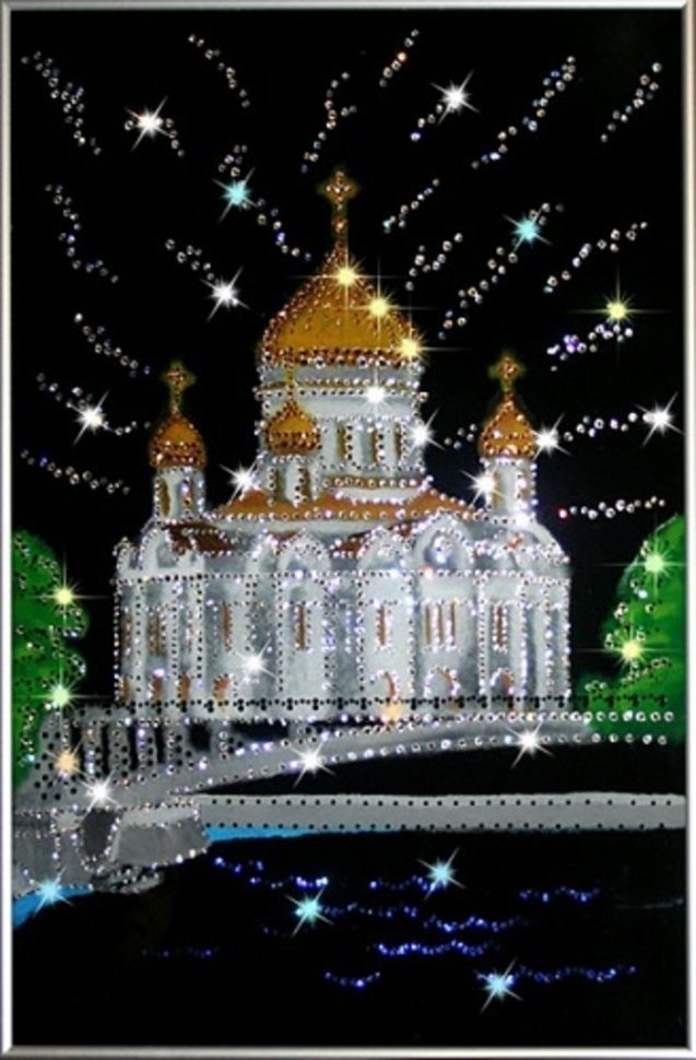 Картина Храм Христа Спасителя с кристаллами Swarovski (1304)