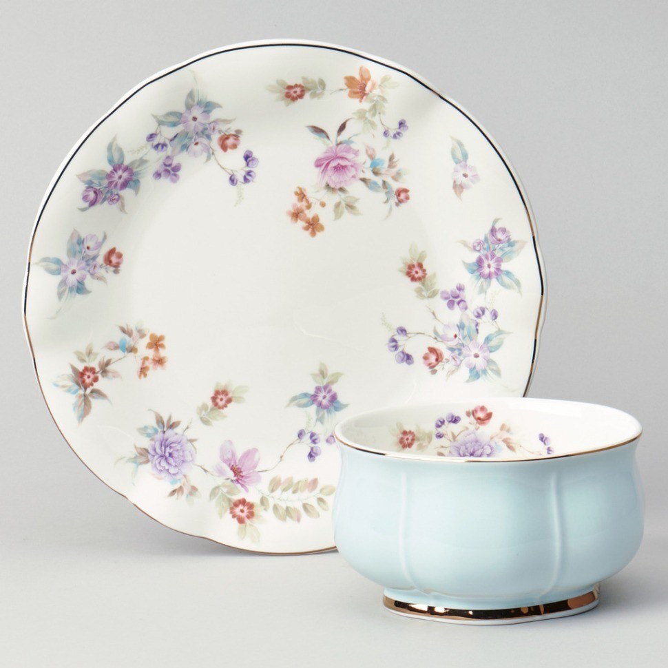 Набор для завтрака lefard "времена года" 2 пр. 440 мл голубой (42-561)