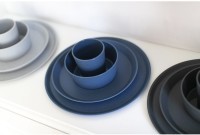 Тарелка connect, organic, D25,5 см, синяя (68395)