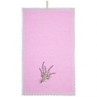 Набор полотенец из 2-х шт &quot;лаванда&quot;,50х30см, махра роз+рогожка  роз. 100% хлопок SANTALINO (850-453-87)