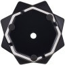 Горшок цветочный rhombus, 12,5 см, матовый черный (74308)