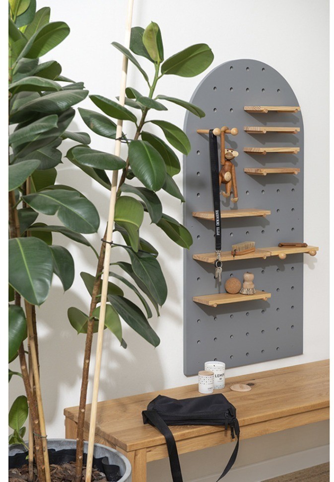 Пегборд shely, 60х120 см, светло-серый (74817)