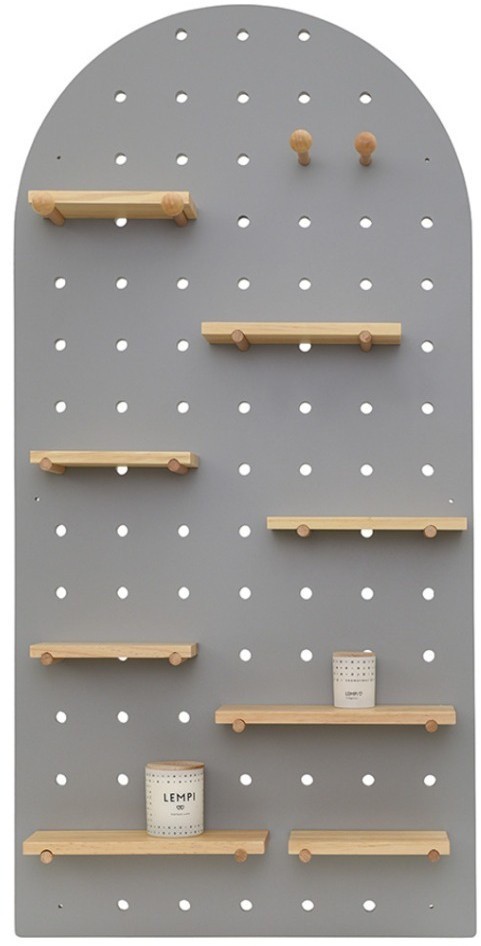Пегборд shely, 60х120 см, светло-серый (74817)