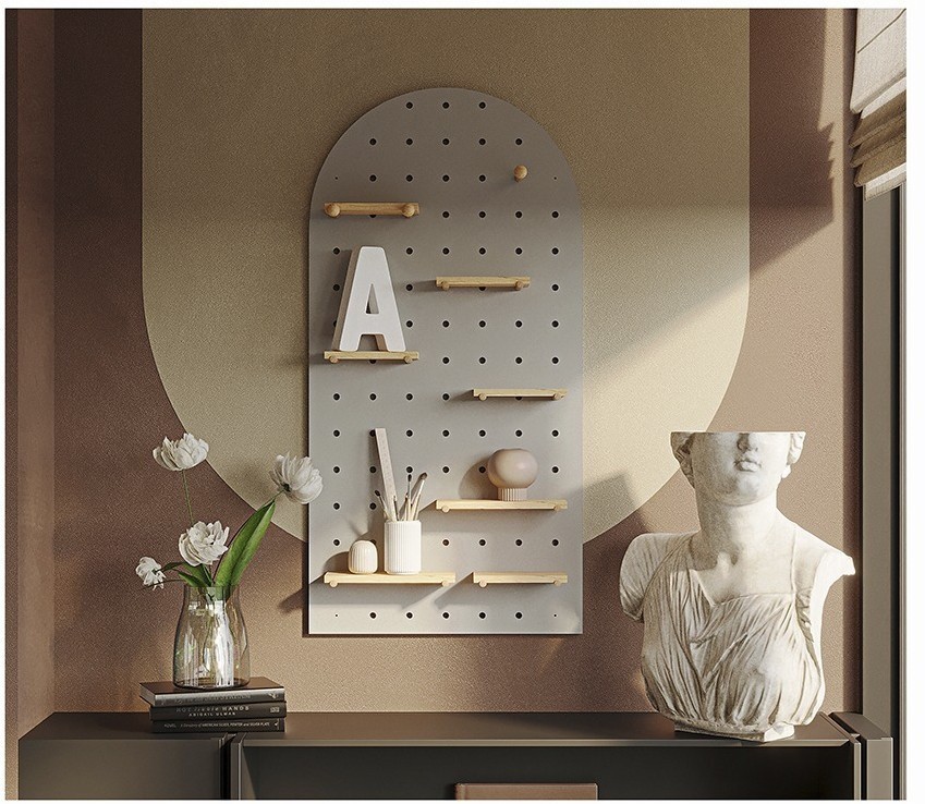 Пегборд shely, 60х120 см, светло-серый (74817)