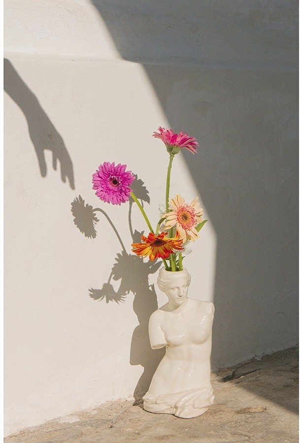 Ваза для цветов venus, 31 см, белая (75725)