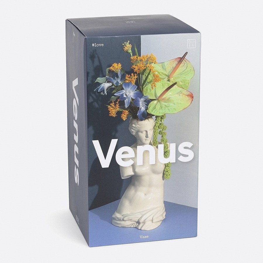Ваза для цветов venus, 31 см, белая (75725)