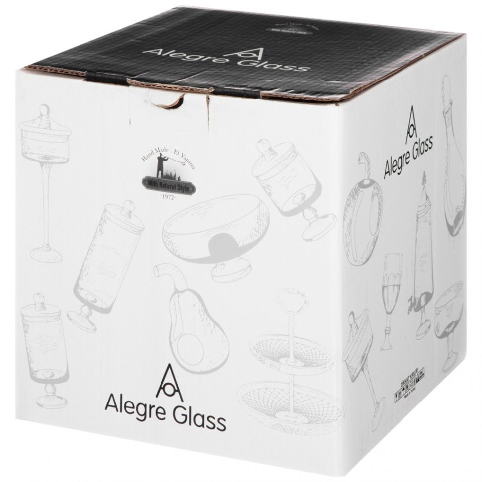 Ваза на ножке 20 см Alegre Glass (337-017)