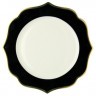 Тарелка LION005NE002200, 20 см, костяной фарфор, black, ivory, gold, LE COQ