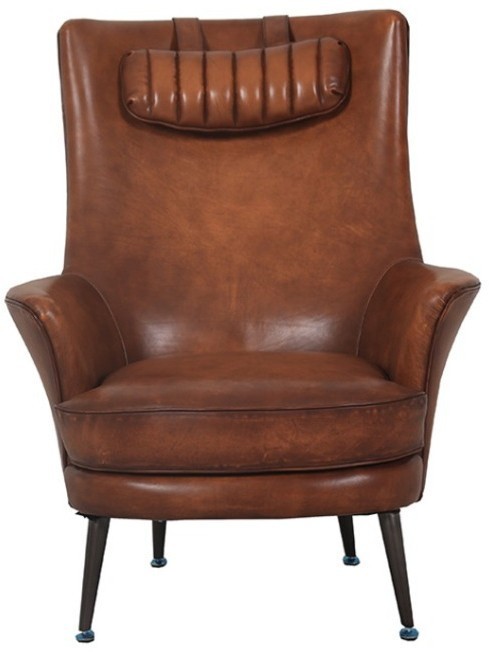 Кресло C0133-1D/B91, кожа, металл, Brown, ROOMERS FURNITURE