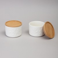 Набор банок lefard &quot;flowers story&quot; с дерев. крышкой 2 шт. 9*6,5 см 225 мл (474-245)