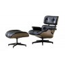 Пуф Eames Lounge EC-015/YM20371ash, металл, натуральная кожа, дерево, ash/black, ROOMERS FURNITURE