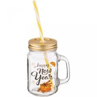 Кружка для коктейлей 450 мл коллекция&quot;новогодний калейдоскоп &quot;  10,5*7,7*13,3 см Lefard (172-126)