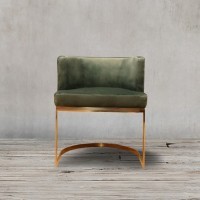 Полукресло Пимлико DC0258-1D/green AR108-41, Нержавеющая сталь, бархат, oliver green/gold, ROOMERS FURNITURE