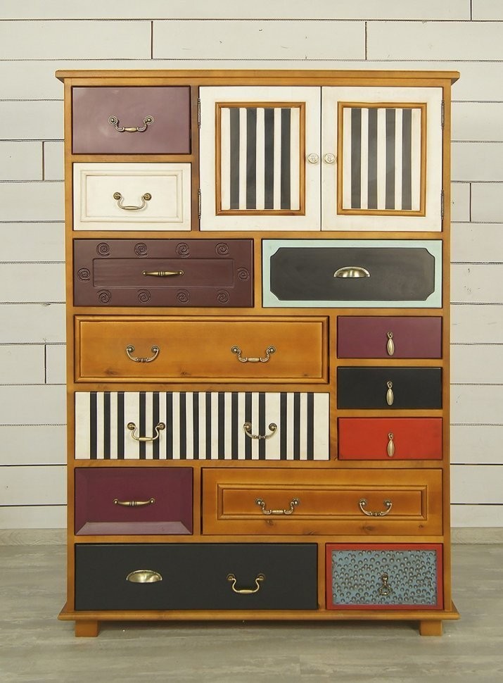 Комод «Gouache Birch» вертикальный арт M10535ETG/1-ET