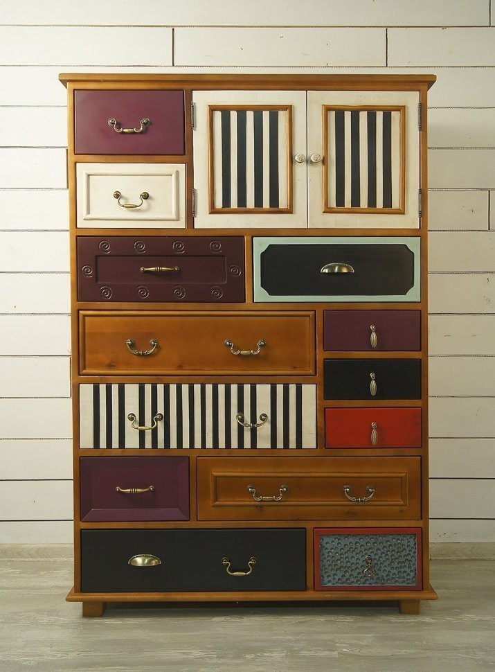 Комод «Gouache Birch» вертикальный арт M10535ETG/1-ET