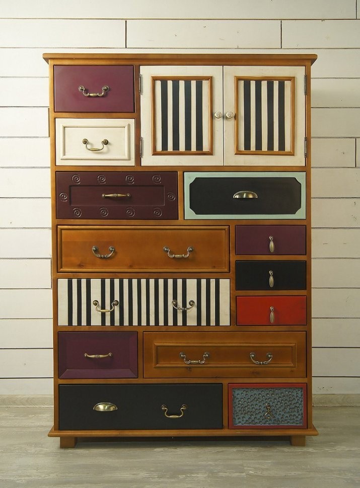 Комод «Gouache Birch» вертикальный арт M10535ETG/1-ET