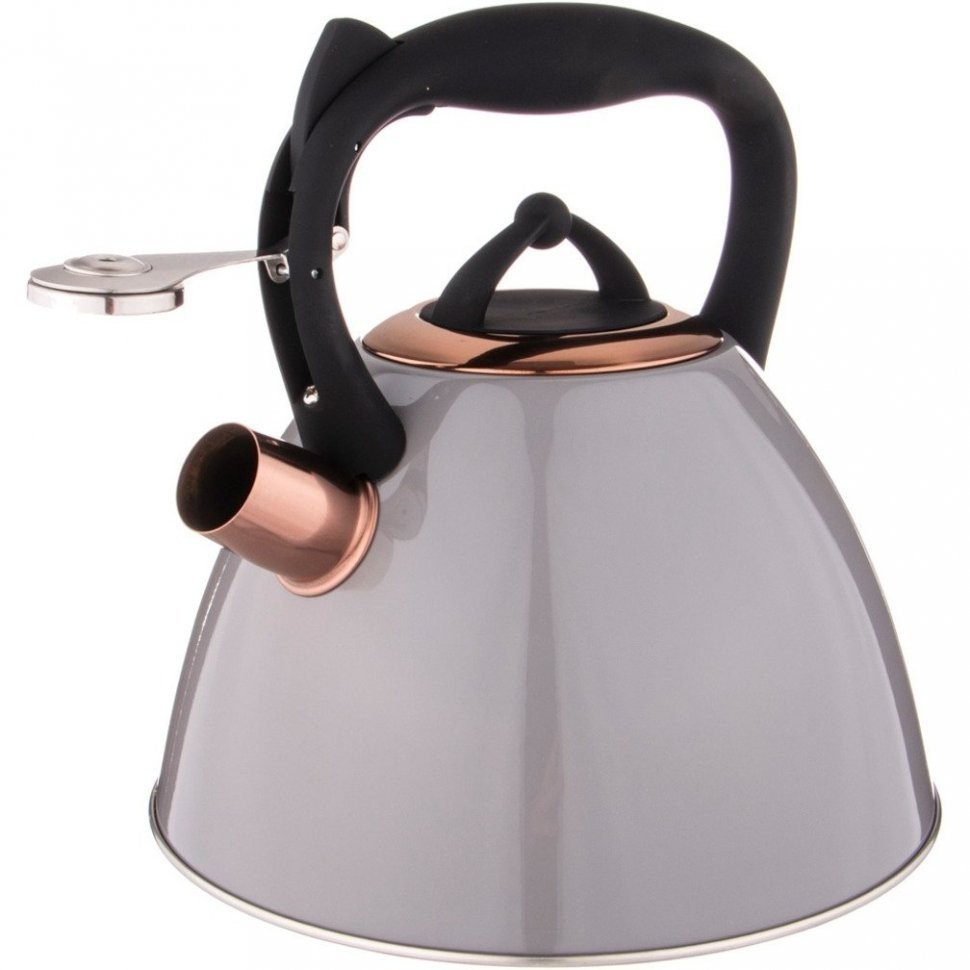 Чайник agness "тюдор"со свистком 2,7 л, титановое покрытие носика, термоаккумулирующее дно, индукция (914-151)