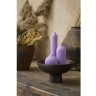 Свеча декоративная цвета лаванды из коллекции edge, 16,5см (75054)