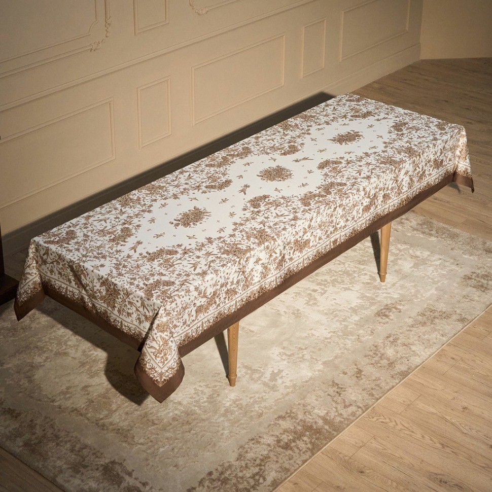 Скатерть " royal garden" 140х300см ,белый ,100% хлопок ,твил с пропиткой Lefard (850-754-22)