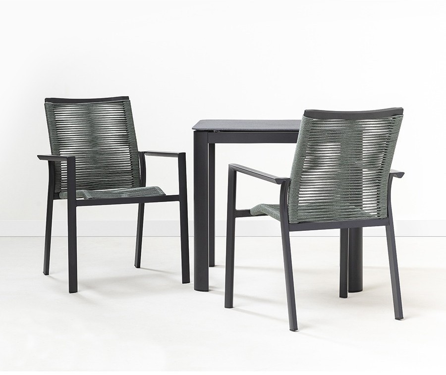 Стол обеденный leif, 80х80 см, темно-серый (75808)