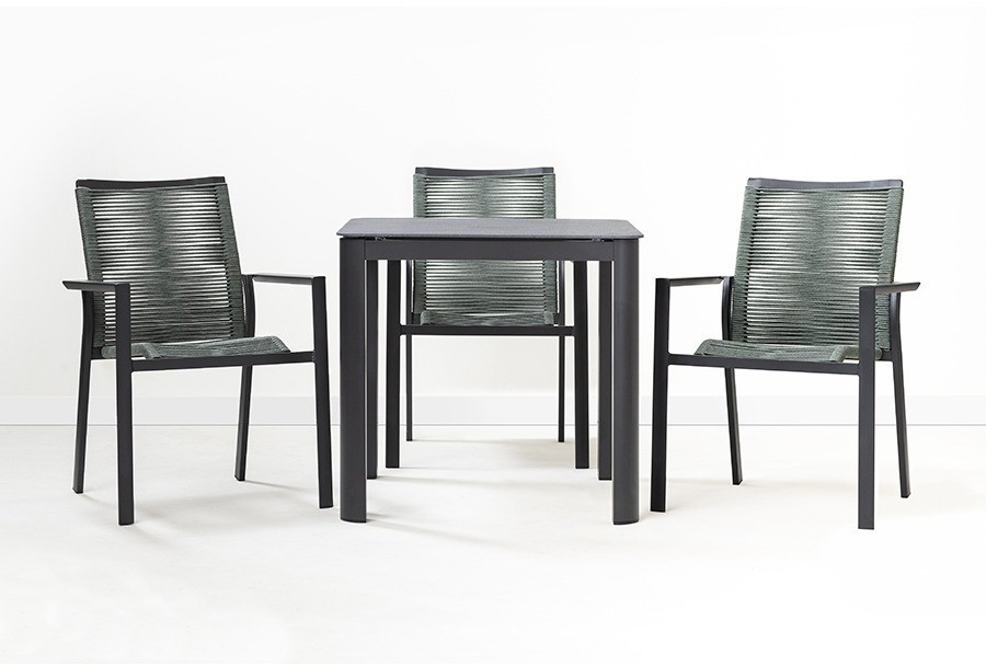 Стол обеденный leif, 80х80 см, темно-серый (75808)