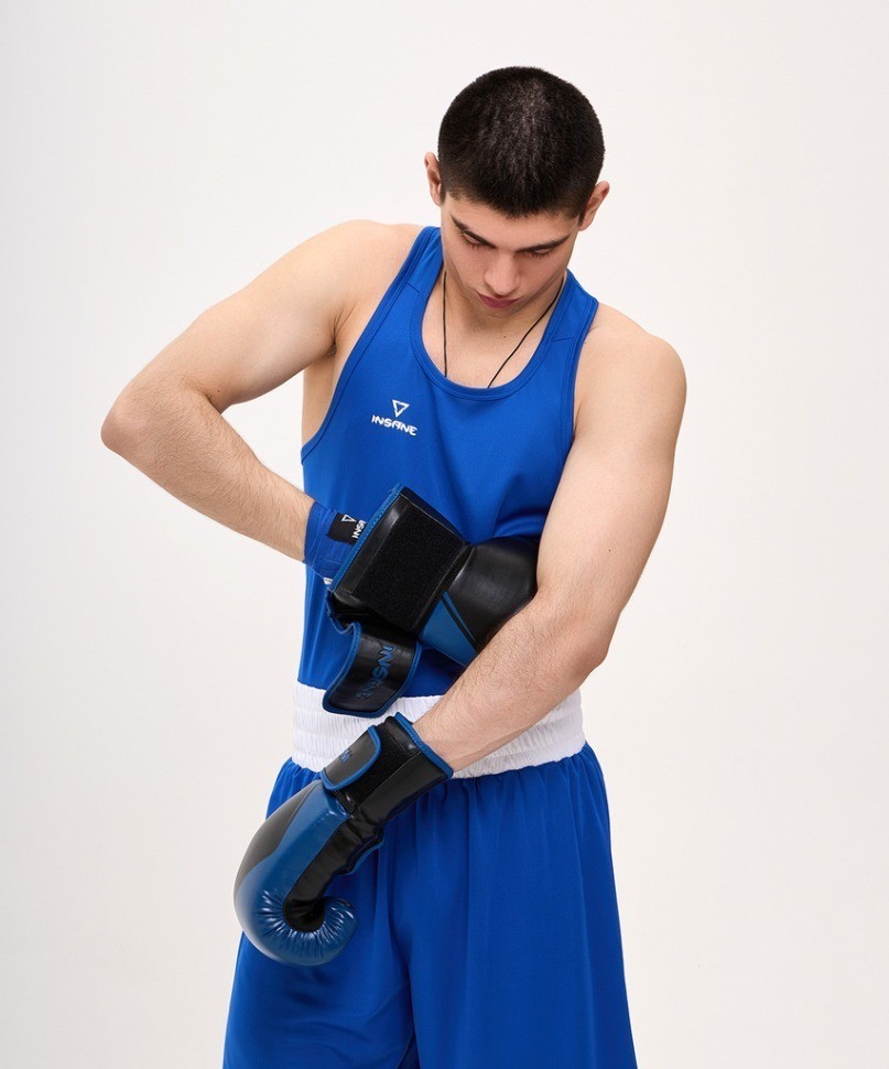 Перчатки боксерские MONTU, ПУ, синий, 16 oz (2113191)