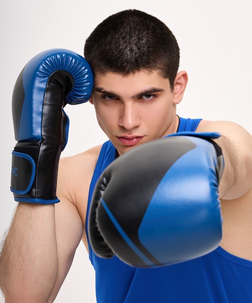 Перчатки боксерские MONTU, ПУ, синий, 16 oz (2113191)