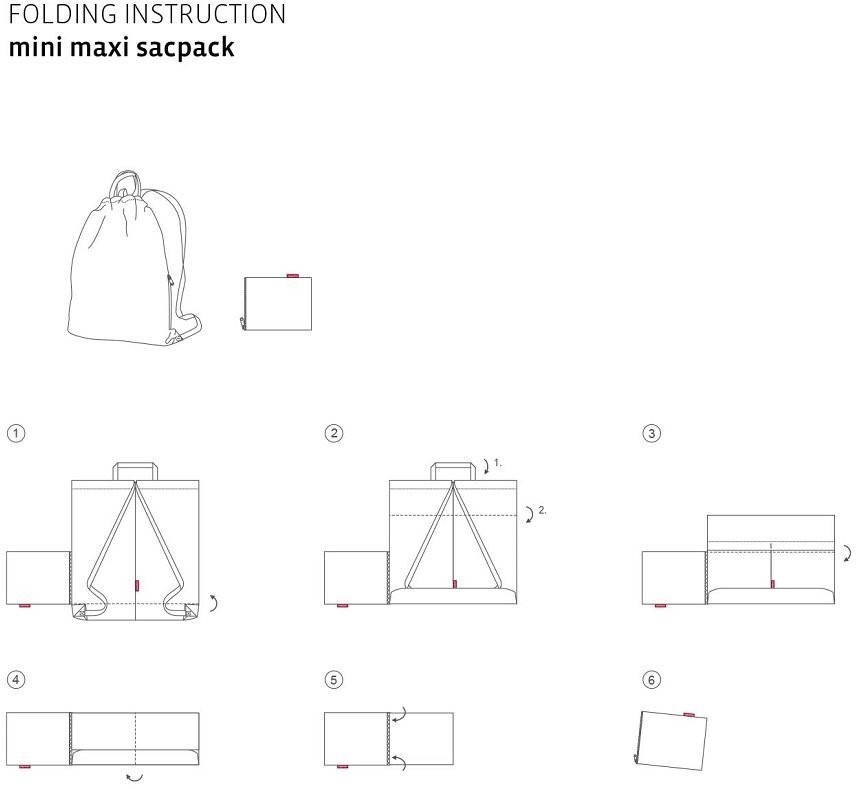 Рюкзак складной mini maxi sacpack dark ruby (62527)
