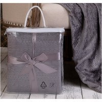 Плед &quot;косы. серый пепел&quot; 150*200 см. SANTALINO (981-037)