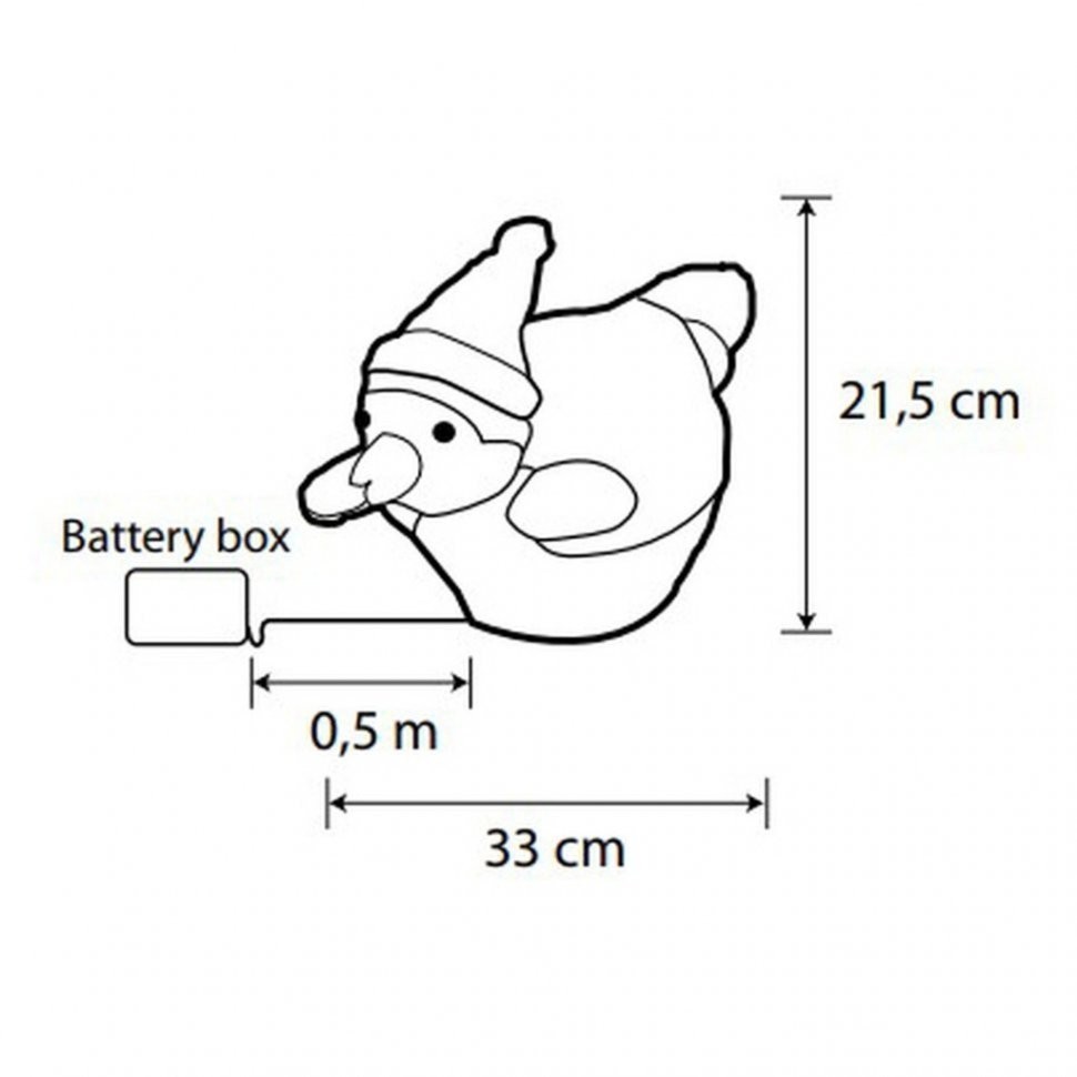 Пингвин птание от батареек 33*17*33 см (24 лампы) (84954)