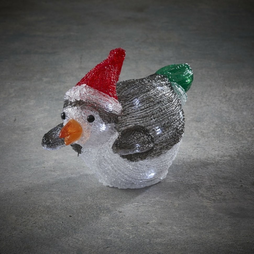 Пингвин птание от батареек 33*17*33 см (24 лампы) (84954)