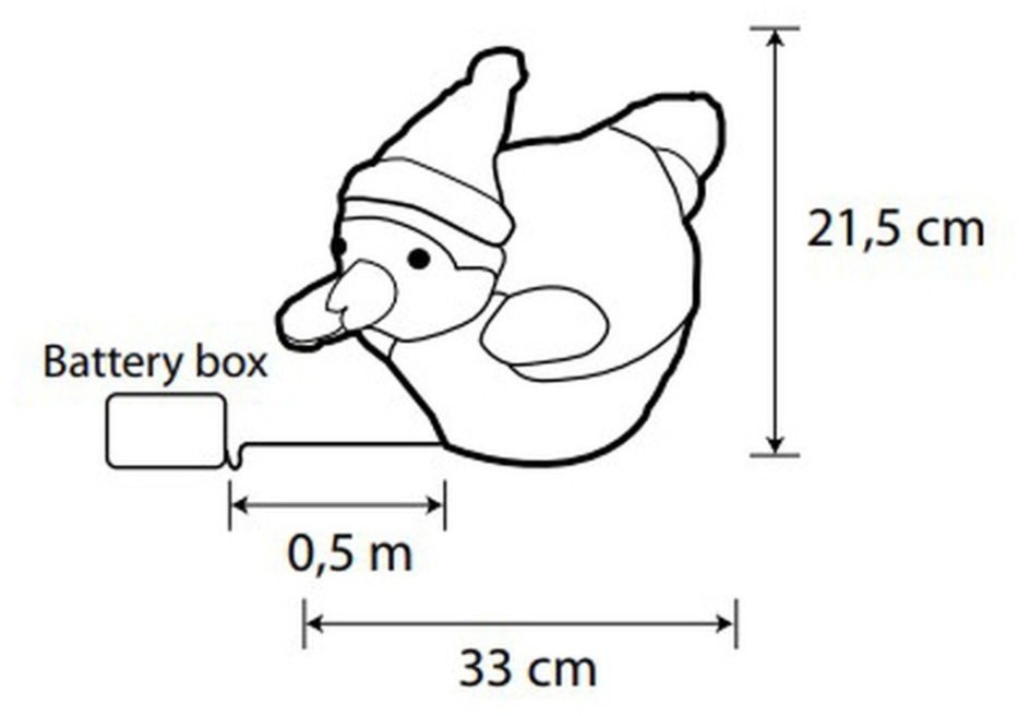 Пингвин птание от батареек 33*17*33 см (24 лампы) (84954)
