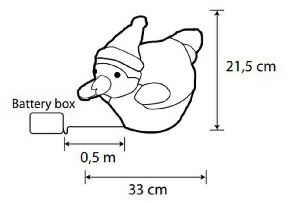 Пингвин птание от батареек 33*17*33 см (24 лампы) (84954)