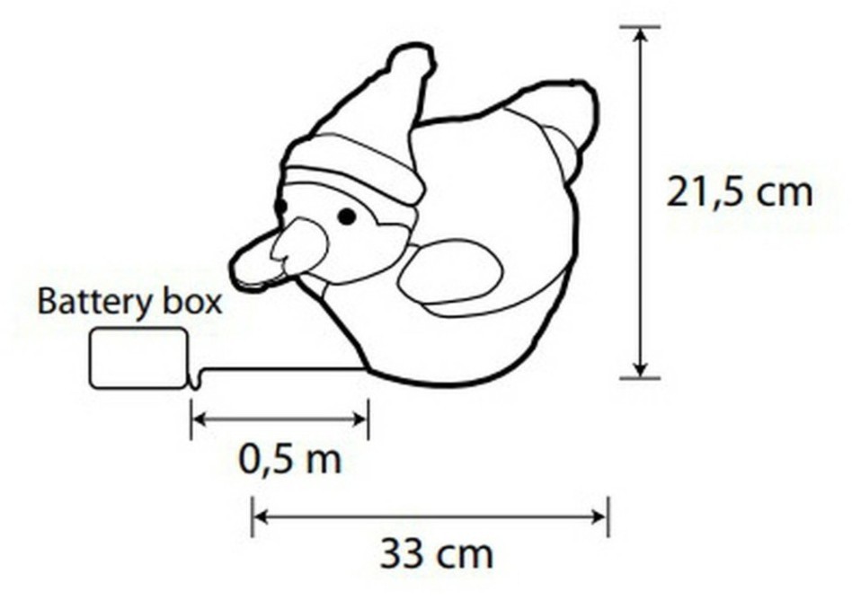 Пингвин птание от батареек 33*17*33 см (24 лампы) (84954)