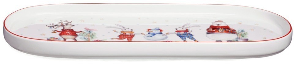 Блюдо овальное lefard "winter story" 34*14,5 см (425-275)